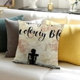 thumbnail image 3 of BANET Throw Pillow Cases Christian Bible Joshua with Inspirational Quotes Cushion Cover Super Soft Standard Pillow Protectors Home Couch Decor 24x24in, 3 of 5