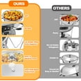 thumbnail image 6 of 4 Pack 5QT Chafing Dish Buffet Set , Stainless Steel Chafing Dishes for Buffet with Glass Lid & Holder, Round Chafers and Buffet Warmers Sets for Parties, Events, Wedding,, 6 of 9