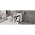 thumbnail image 2 of LiviNest 24 Inch Freestanding Bathroom Vanity: 6-in-1 Storage System with Ceramic Sink - 100lbs Capacity for Small Bathrooms & Apartments - Solid Wood & MDF White Vanity Cabinet, 2 of 6