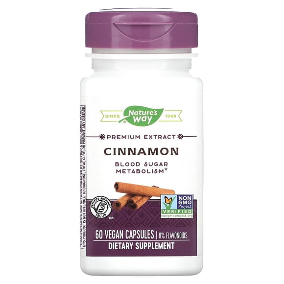 Nature's Way | Cinnamon, 60 Caps | Canela, Cápsulas