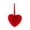 Red, variant on Fuzzy Heart Ornament 12cm Polyester Material 3 Colors for Valentine Day Home Party Festival Hanging Decoration Gift