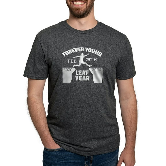 CafePress - Forever Young Feb 29Th Leap Year T Shirt - Mens Tri-blend T-Shirt