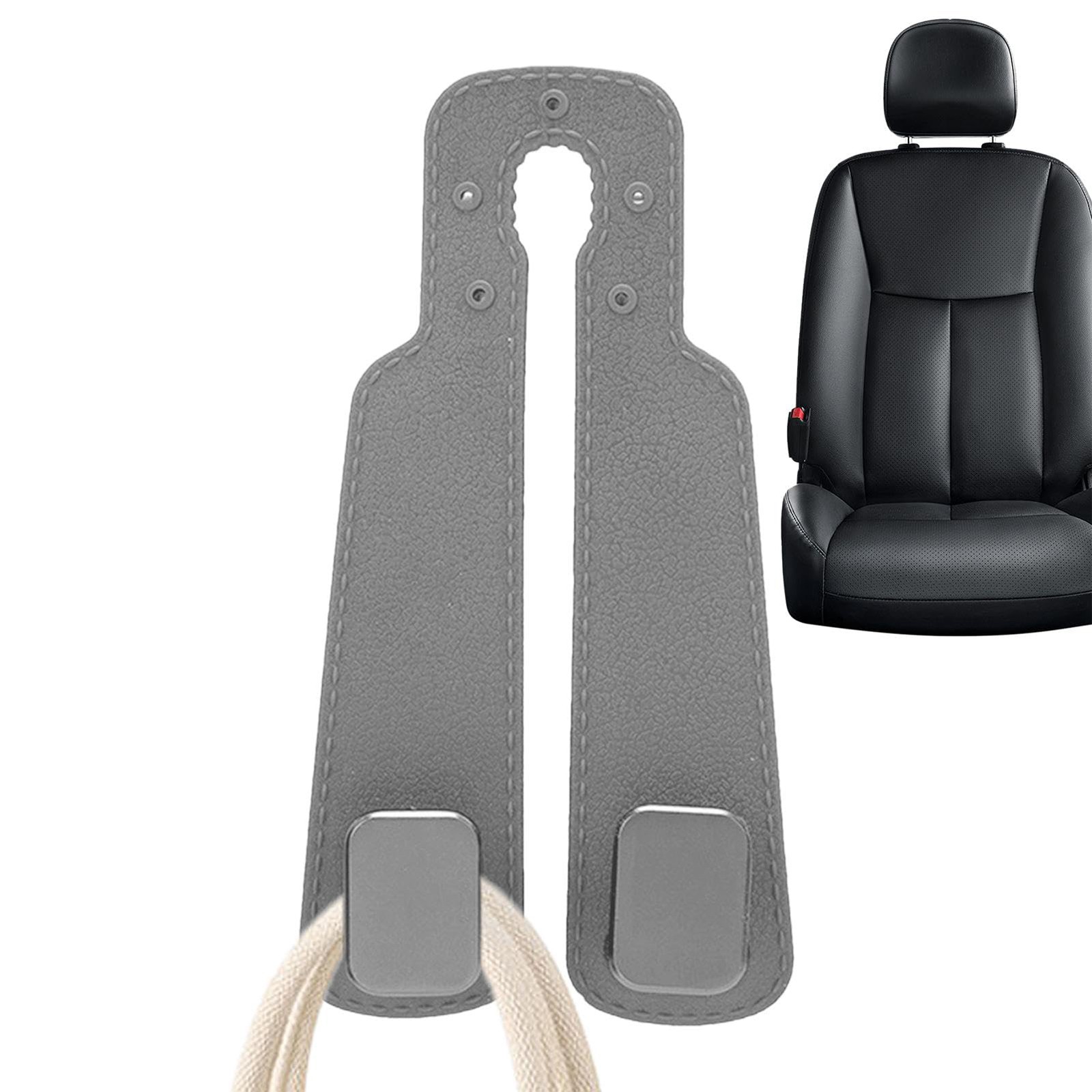 FHKOEGHS 2019 Seat Covers Non Detachable Headrest Seat Covers Car Seat Back Double Hook Leather Car Seat Headrest Double Storage Hook For Handbag Organizer Mobile Phone Support Walmart