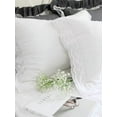 thumbnail image 4 of White Lace Pillow Shams Queen Size Pillowcases Cotton French Country Shabby Chic Style 2 Pieces 30"x20", 4 of 8