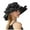 Z03-Black, variant on LRen Womens Tea Party Hats Elegant Women's Sun Hat for Wedding Beach and Seaside Outdoor Flower Headdress Shad RD1