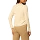 thumbnail image 3 of INSPIRE CHIC Women's Turn Down Collar Blouse Long Sleeve Basic Knitted Tops Beige M, 3 of 5