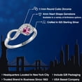 thumbnail image 2 of Gem Stone King 925 Sterling Silver Pink Tourmaline Infinity Ring for Women (0.32 Cttw, Heart Shape 4MM, Gemstone October Birthstone, Size 6), 2 of 6