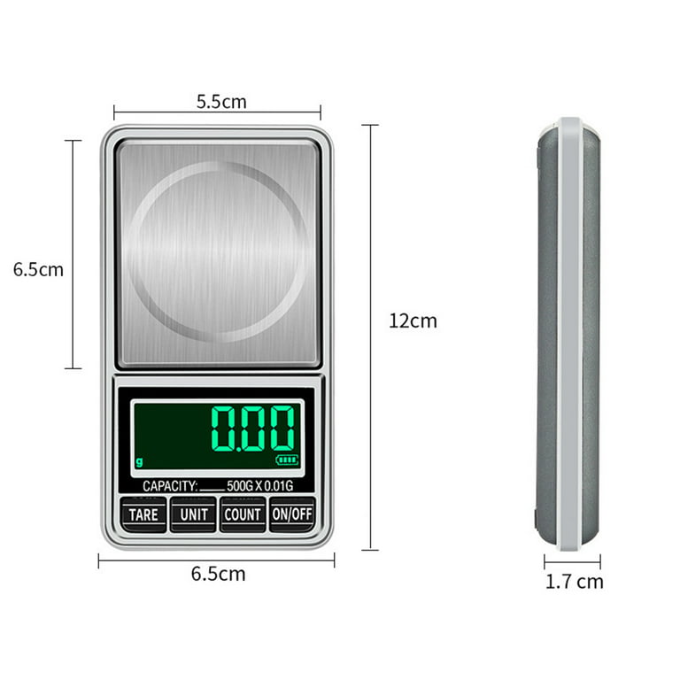 Thinkscale Gram Scale, 200g/0.01g Mini Pocket Scale with 6 Units, Tare, Scales Digital Weight Grams for Jewelry, Herb, Medicine, Powder, Cal Weight