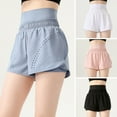 thumbnail image 1 of Shorts deportivos 2 en 1 para mujer Hollow Out Quick Dry, 1 of 7