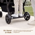 thumbnail image 3 of Vomeast Double Stroller, Foldable Travel Baby Stroller, Sit and Stand, Lockable Front Wheels, Dual Rear Brakes, Black, 3 of 13