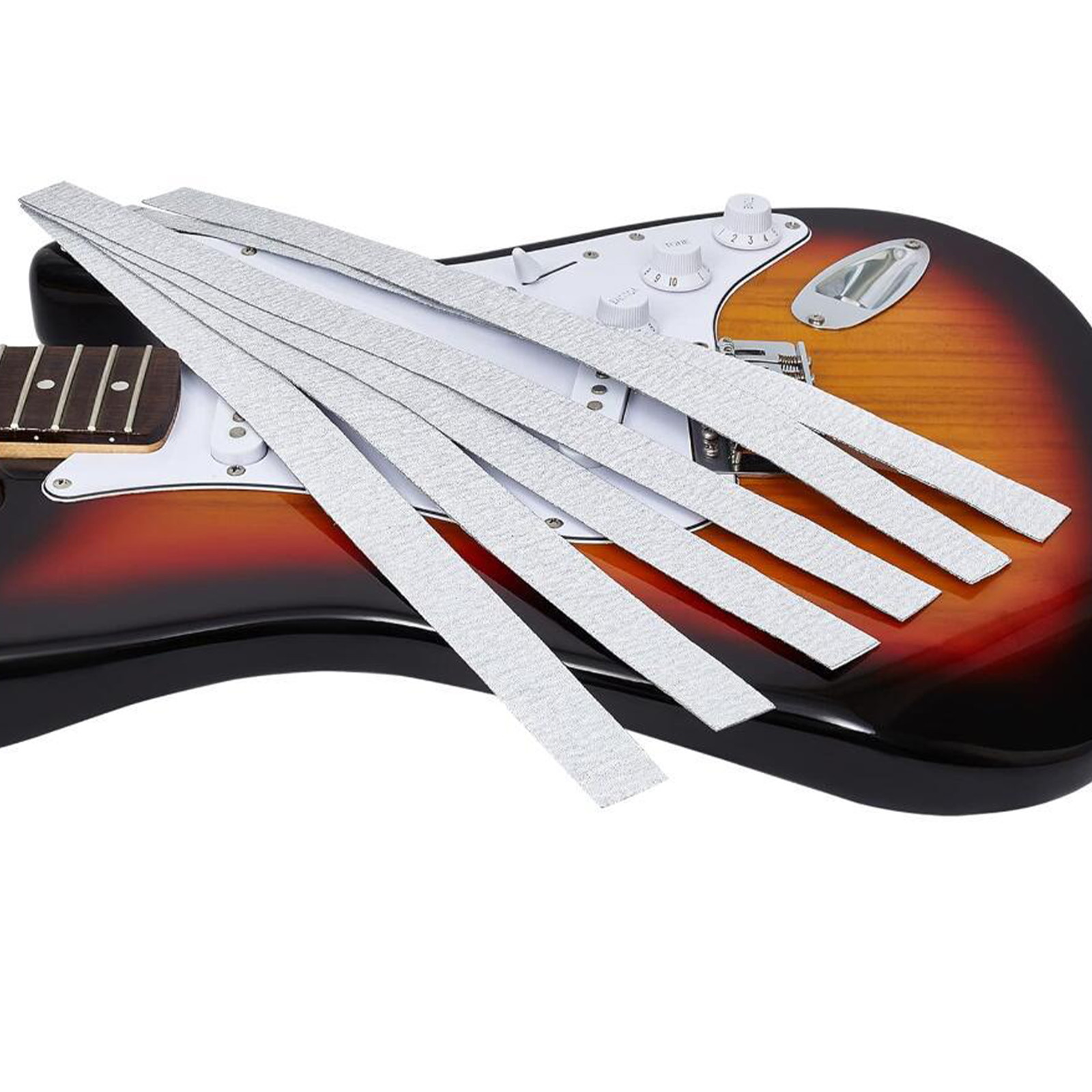 Guitar Neck Leveling Rod With Sandpaper Luthier Tools Aluminum Fret Leveler Sanding Block Luthier Repair Tool Enduring