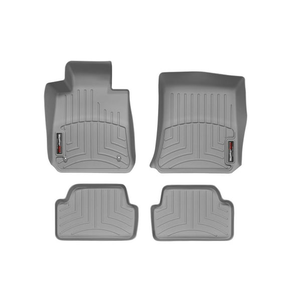 WeatherTech Custom Fit FloorLiners compatible with BMW 135is, 128i, 135i - 1st & 2nd Row (2-pc. Rear Liner), Grey