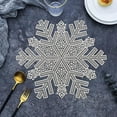 thumbnail image 6 of Chmadoxn Christmas Decorations, Snowflake Placemats, Round 13.4 inch Winter Festival Table Decorations for Holiday Party Feast Christmas Coaster, Christmas Gifts, 6 of 6