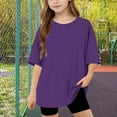 thumbnail image 7 of Ashirexll Girls Shirts, Shirts for Girlss, Toddler Kids Boys Girls Fashion Cute Solid Color Loose Soft Short Sleeve Top, 7 of 7