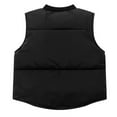 thumbnail image 4 of YHAJDS Kids Winter Coat 3-12Y Boys Girls Sleeveless Solid Color with Zipper No Hood Casual Warm Outerwear Jacket, 4 of 4