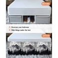 thumbnail image 6 of Snow Mountain Bed Skirt King Size 18" Drop Nature Scenery Black Forest Minimalist Ruffled Wrap Around Bed Skirts Adjustable Elastic Bedskirt Dust Ruffle for King Size Bed, 6 of 7