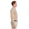 thumbnail image 3 of Harriton Foundation 100% Cotton Long-Sleeve Twill Shirt with Teflon (M581) Khaki, S, 3 of 3
