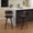 B, variant on 26 Inch Counter Height Swivel Bar Stools, Set of 2 Upholstered Faux Leather Bar Chairs with Walnut Back, Bentwood Legs, Mid Century Modern Island Stools for Kitchen Counter
