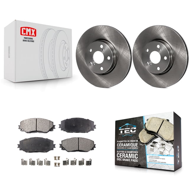 Transit Auto Front Disc Brake Rotors and Ceramic Pads Kit for Car Toyota Corolla Matrix Pontiac Vibe Scion xD K8T-100557