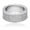 Silver, variant on Titanium Mens CZ Wedding Band Engagement Ring Comfort Fit Statement Jewelry With White Gift Box Packaging