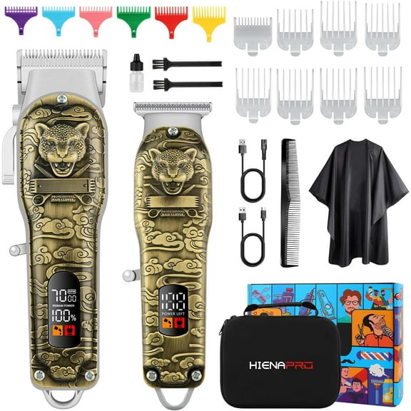 Hair Clipper Set for Men, Professional Cordless Beard Trimmer Kit, Barber Clipper Set and Trimmer Kit, Electric Hair Cutting for Men, Facial Grooming Tools