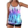 thumbnail image 2 of Haivin Tankini for Women, Printed with Spaghetti Straps and Wide Straps, Two-Piece Swimwear for Beach and Pool, 2 of 5