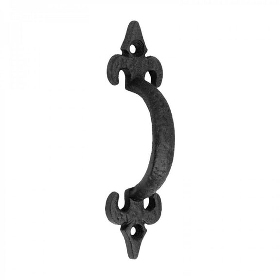 Renovator's Supply 5" Cabinet Door Pull Black Iron Drawer Pull Powder Coat Finish Cabinet Handle