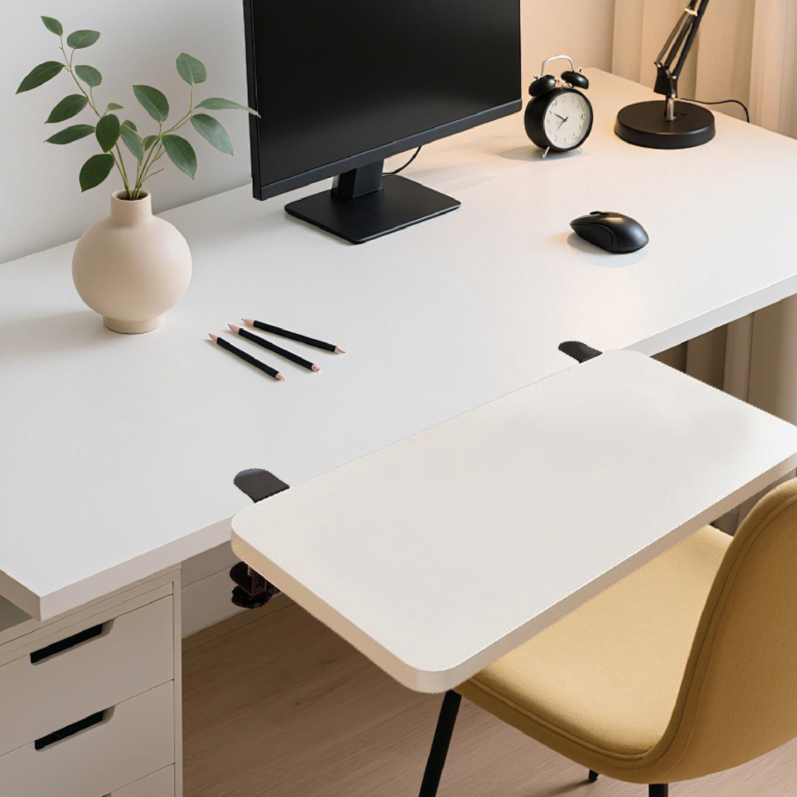 CoudarTitie Desk Extender Board Desk Extender Tray Adults Accessories Arm Rest Expansion White