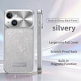 thumbnail image 2 of Case For Apple iPhone 15 Plus 6.7-inch, Compatible with MagSafe Water Ripple Electroplated Frame ShockProof Protective Car Mounted Magnetic Case,Siver,For iPhone 15 Plus, 2 of 6