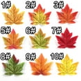 thumbnail image 3 of Walbest 50 Pcs Maple Leaves Artificial Fall Leaves Bulk Faux Fall Color Maple Leaves Decoration Simulation Maple Left Art for Craft, Wedding, Festival, Party, Thanks-Giving and Outdoor Decorating, 3 of 6