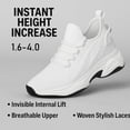 thumbnail image 2 of Ymbolf Tallure Sneakers, 4 Inch Hidden Height Increase Shoes, Lightweight Breathable Walking Sneakers with Arch Support and Non-Slip Sole, 2 of 8