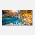 thumbnail image 2 of Design Art Turquoise Water And Sunny Beams Landscape Photo Canvas Art Print, 2 of 3