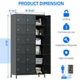 thumbnail image 3 of GangMei 18 Doors Metal Storage Locker Cabinet for Employees, Storage Locker for School Office Gym Bedroom, Industrial Steel Storage Locker, Assembly Required,Black, 3 of 7