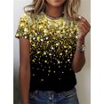 thumbnail image 1 of Camiseta de manga corta con cuello redondo para mujer, Camiseta con estampado abstracto 3D Vintage, Tops informales holgados para mujer 2022, 1 of 5