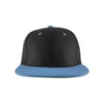thumbnail image 2 of Top Headwear Flat Bill Adjustable Snapback Cap - Black/Light Blue, 2 of 2