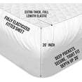 thumbnail image 4 of Kotton Culture 600 Thread Count 4 Pc Striped Bed Sheet Set 100% Egyptian Cotton (1 Flat Sheet, Fitted Sheet with 20 inch Deep Pocket, 2 Pillowcases) Pinstripe Patterned Bedding (Queen, Navy Blue), 4 of 4