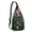 Dark-green-9, variant on Mushroom Sling Backpack – Fairycore Cottagecore Crossbody Bag with Vintage Fungi Print, Psychedelic Boho Daypack for Witchy Aesthetic, Hiking, and Everyday Magic