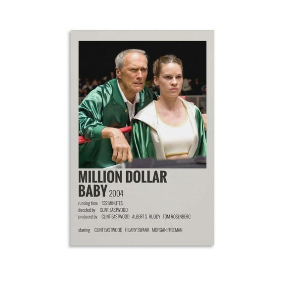 Million Dollar Baby Movie Poster (4) Posters Wall Art Painting Canvas Gift Living Room Prints Bedroom Decor Poster Artworks 12x18inch(30x45cm)