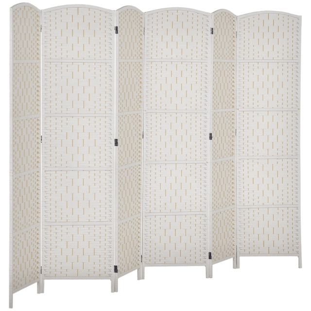 HOMCOM Cloison Pliante à 6 Panneaux Écran d'Intimité Intérieur Décoration pour la Maison