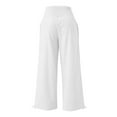 thumbnail image 5 of Womens High Waist Pockets Elastic Waist Solid Loose Pants Casual Long Womens Casual Pants 22w Soft Pants Women Casual Linen Casual Pants Women Track Sweatpants Women Women Casual Pants Size 14, 5 of 6