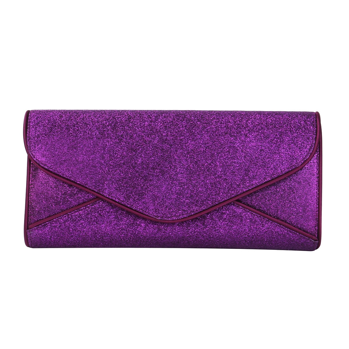 Premium Large Metallic Glitter Envelope Flap Clutch Evening Bag Handbag 