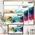 thumbnail image 4 of Designart Turquoise Story With Touches Of Yellow And Red FLOAT FRAME WALL ART, 4 of 4
