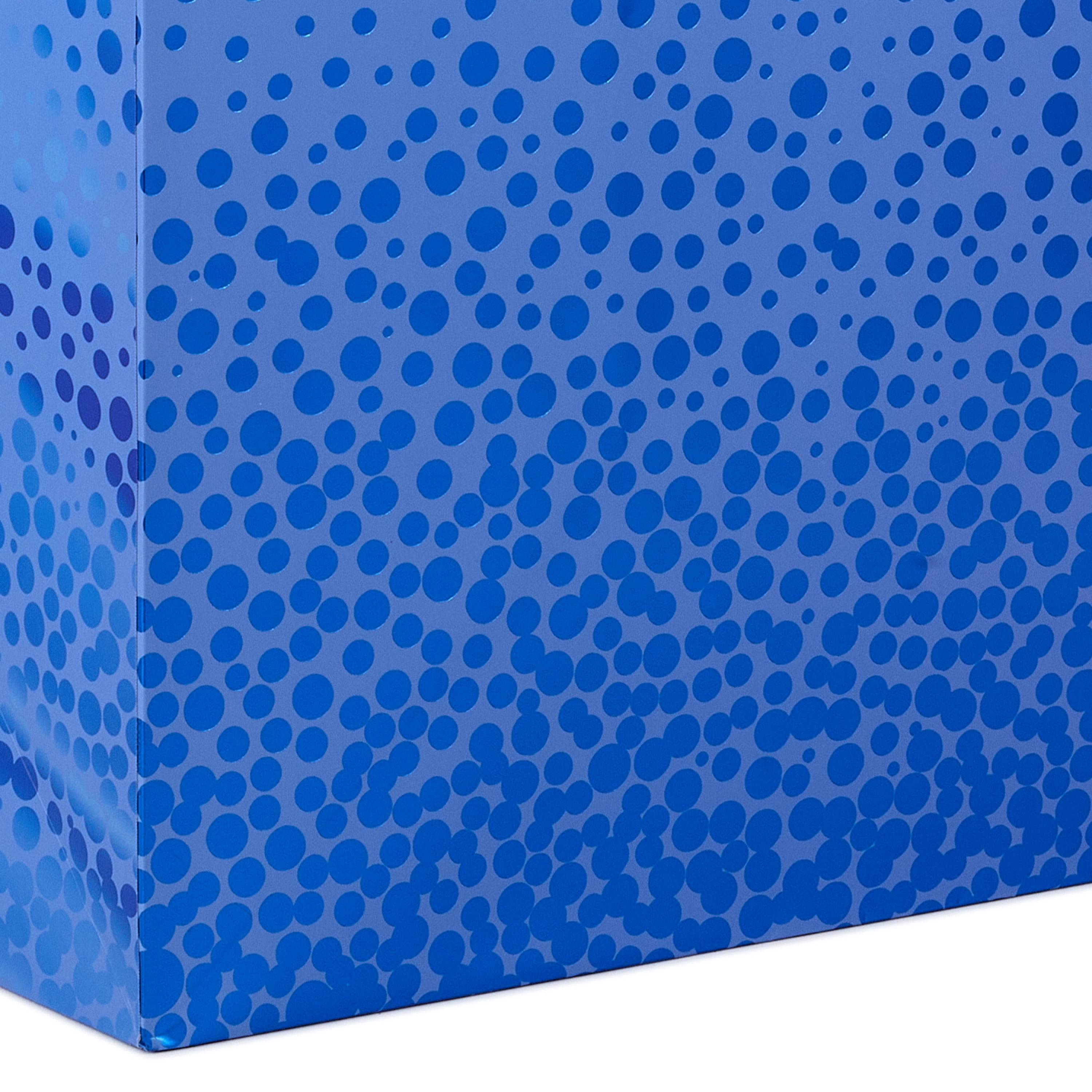Hallmark Extra-Deep Gift Bag (Blue with Cascading Blue Foil Dots)