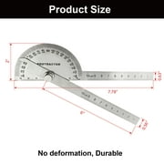 Nortools Stainless Steel Angle Protractor, Silver, 0-180°