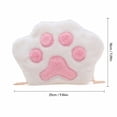 thumbnail image 2 of Cute Cat Paw Shape Crossbody Handbag Plush Shoulder Bag Purse with Chain Strap,White, 2 of 4