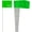 Green, variant on Anley Orange Marking Flags 100 Pcs - 4" X 5" Vinyl Irrigation Sprinkler Flag with 15 Inch Steel Wire Stake - Small Marker Flags for Lawn, Yard, Industrial, Landscaping, Construction and Survey