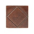 thumbnail image 1 of Premier Copper Products T4DBD 4 x 4 in. Hammered Copper Tile - Diamond, 1 of 1