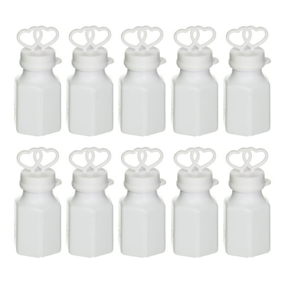Bubble Bottle 24pcs Empty Bubble Bottle Double Heart Shape Bubble Bar Wedding Bubbles for Wedding Christmas Decor (White)