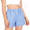 thumbnail image 2 of Mifsaly Girls Plaid Casual Shorts Toddler Kids Comfort Elastic High Waisted Lounge Shorts Soft Breathable Summer Vacation Clothes with Pockets, 2 of 6