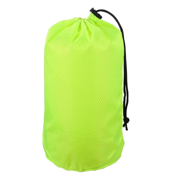 Uxcell Stuff Sack, Waterproof Ditty Bags Storage Sacks Portable Outdoor Ultralight Drawstring Dry Stuff Bag Gear with Toggle 6x12In & Bright Green for (Backpacking Camping Traveling)